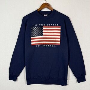 Galt Sand Mens XL Sweatshirt Made in USA Vintage Blue Pullover 80s 90s